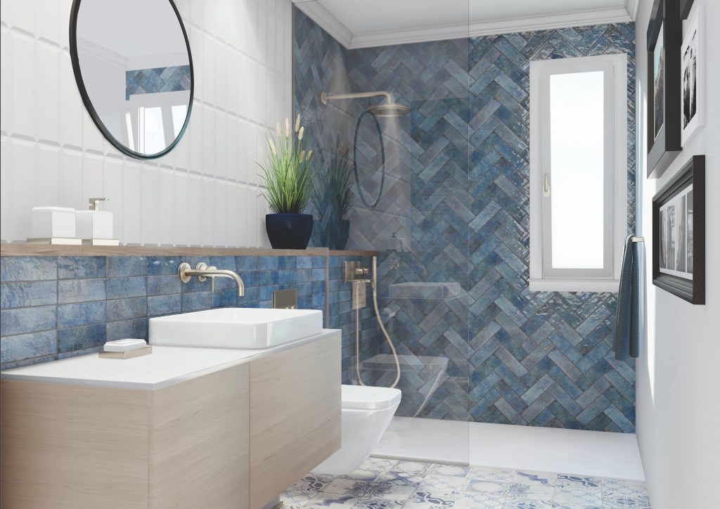 POSITANO ZAFIRO 6.5x20 - BISSEL 10x30 BLANCO - CANALETTO BIANCO 20x20